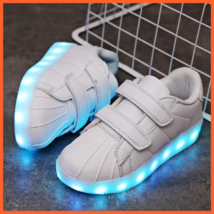 Led Usb Charging Glowing Sneakers For Children