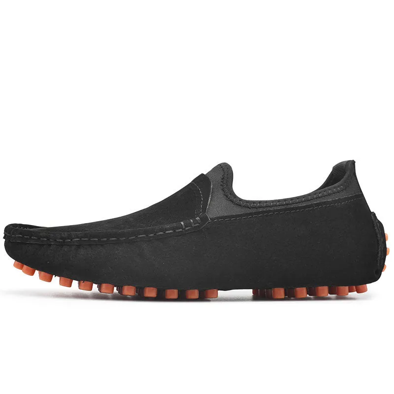 Men's Nubuck Driving Moccasins Elastic