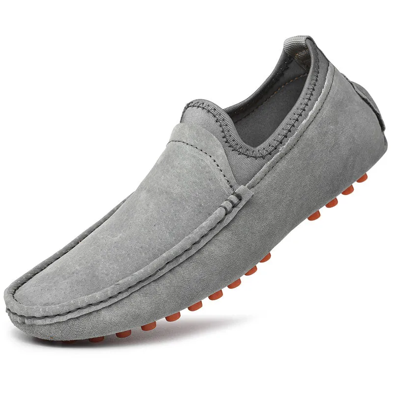 Men's Nubuck Driving Moccasins Elastic