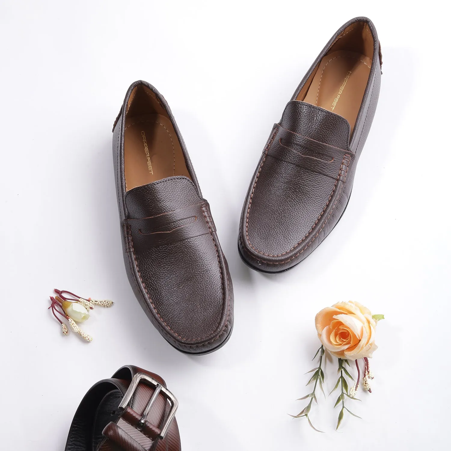 Mild Leather Driving Shoe - Brown