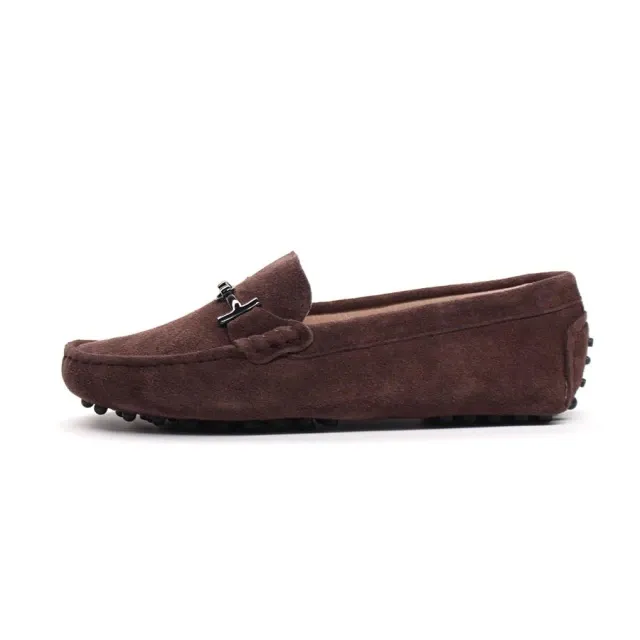 Nayah Women's Leather Driving Black Loafer