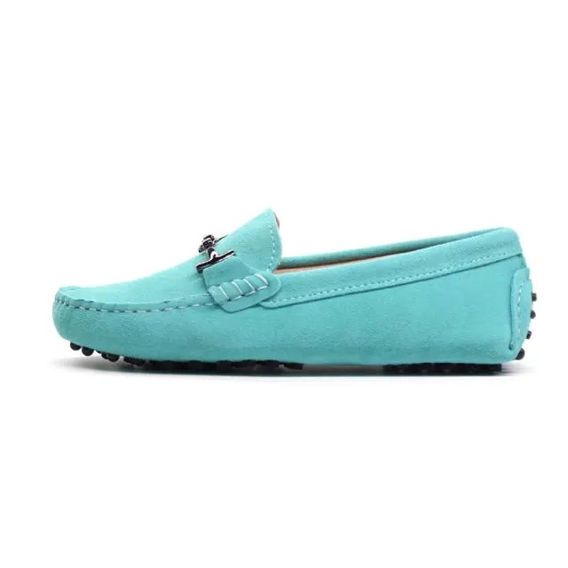 Nayah Women's Leather Driving Black Loafer