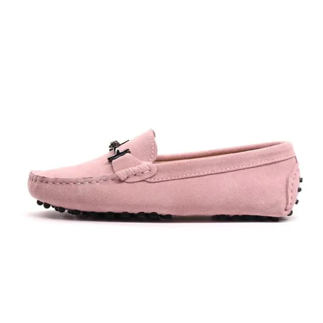 Nayah Women's Leather Driving Black Loafer