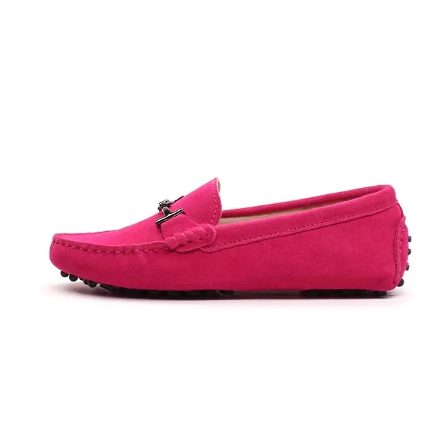 Nayah Women's Leather Driving Black Loafer
