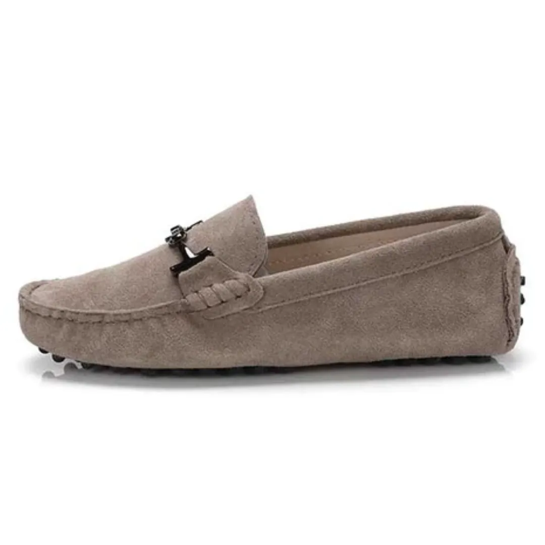 Nayah Women's Leather Driving Black Loafer