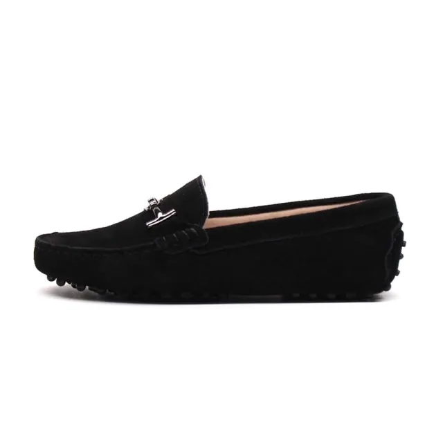 Nayah Women's Leather Driving Black Loafer