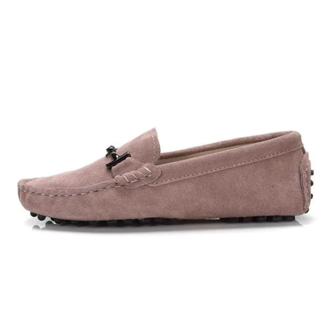 Nayah Women's Leather Driving Black Loafer