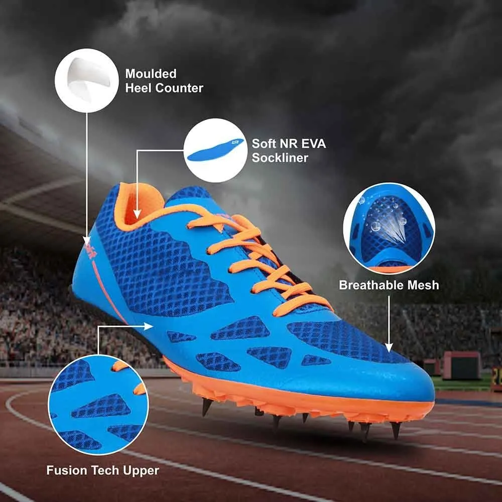Nivia Spirit Running Spikes Track & Field Shoes Blue