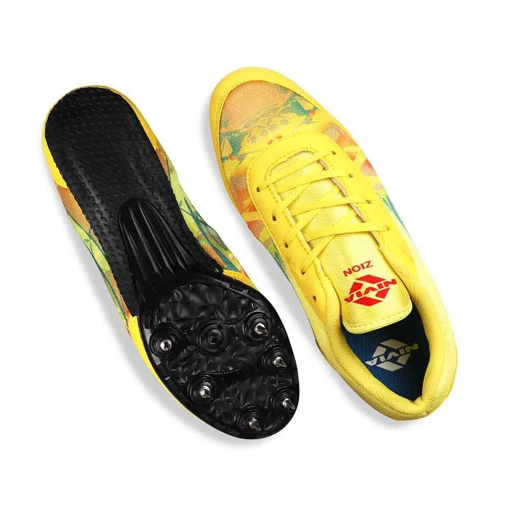 Nivia Zion-1 Spikes Track & Field Shoes Yellow (Kids)