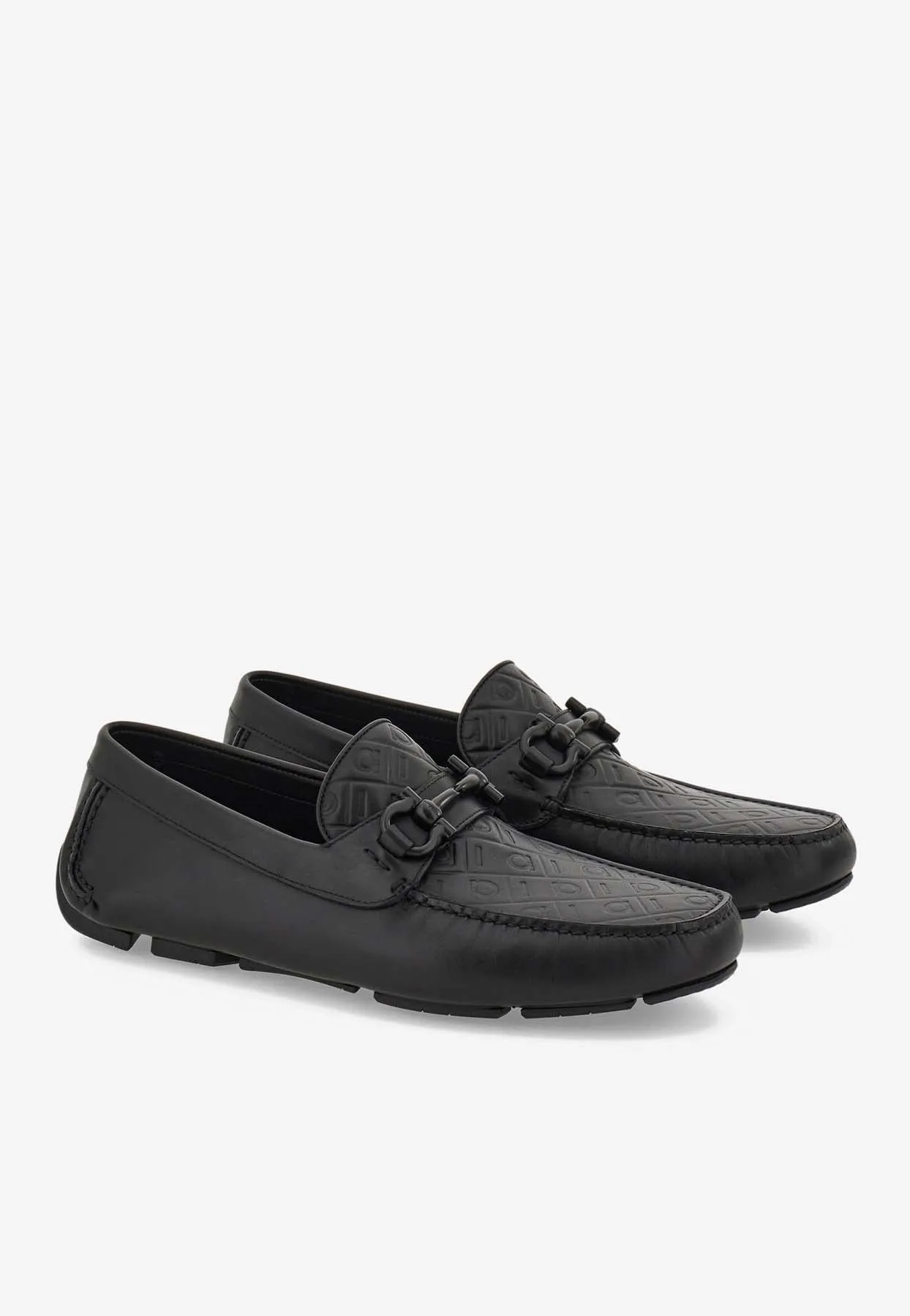 Parigi Gancini Jacquard Driving Loafers