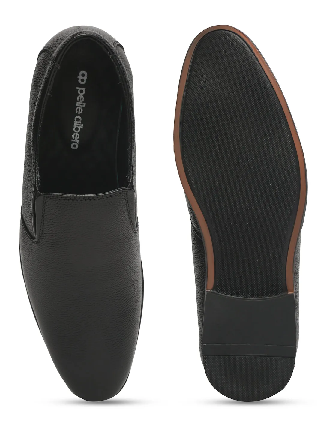 Pelle Albero Black Mens Genuine Leather Formal Shoes