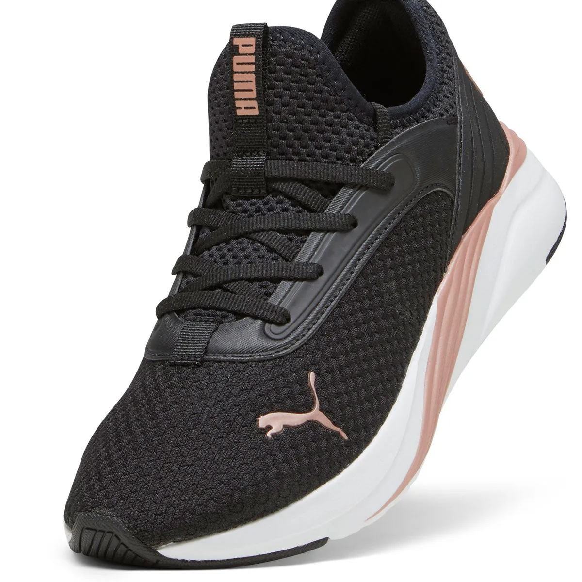 Puma Softride Ruby Luxe Running Shoes - Womens - Black/Rose Gold
