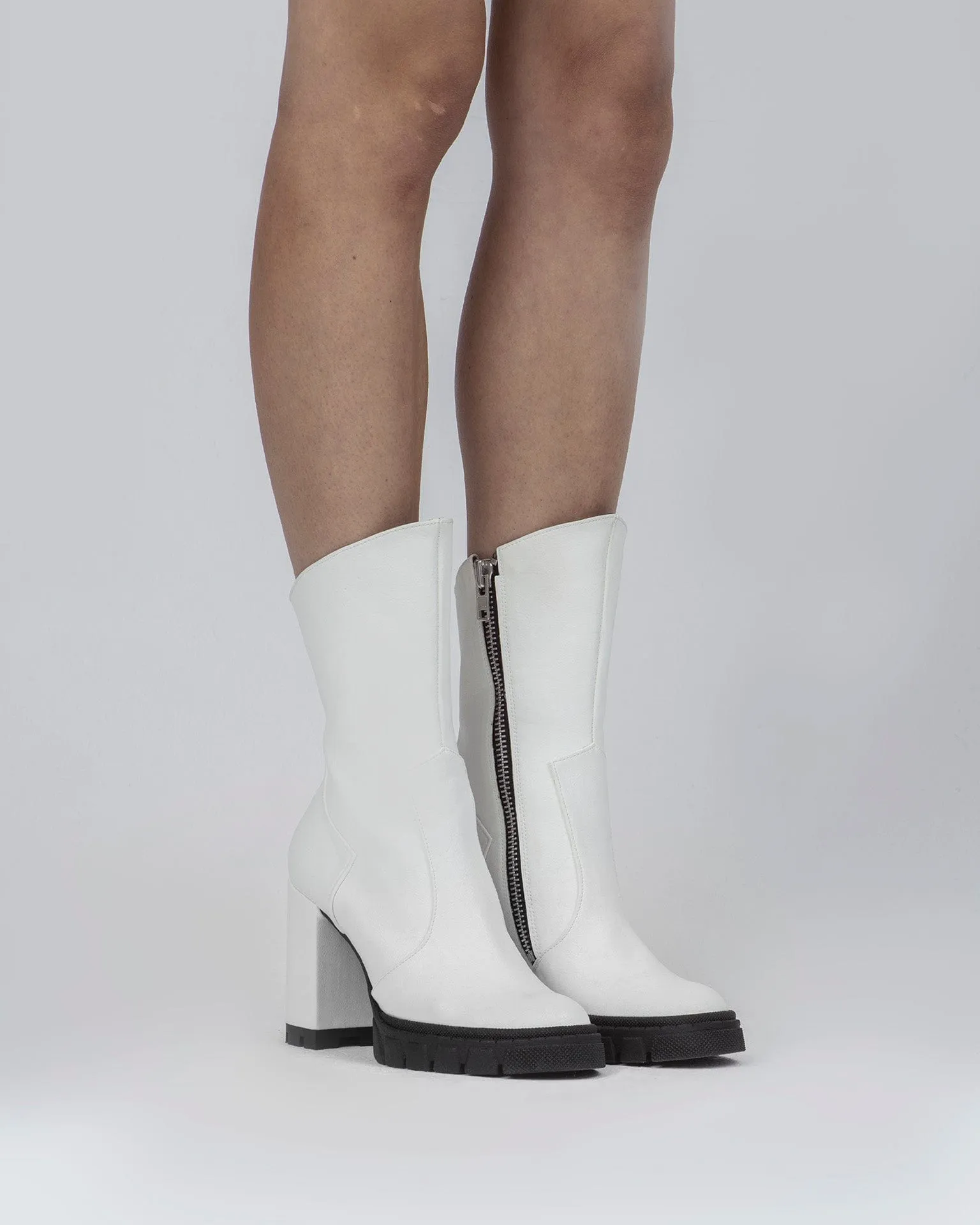 Ritual Women's Grape Vegan Leather Ankle Boots | White