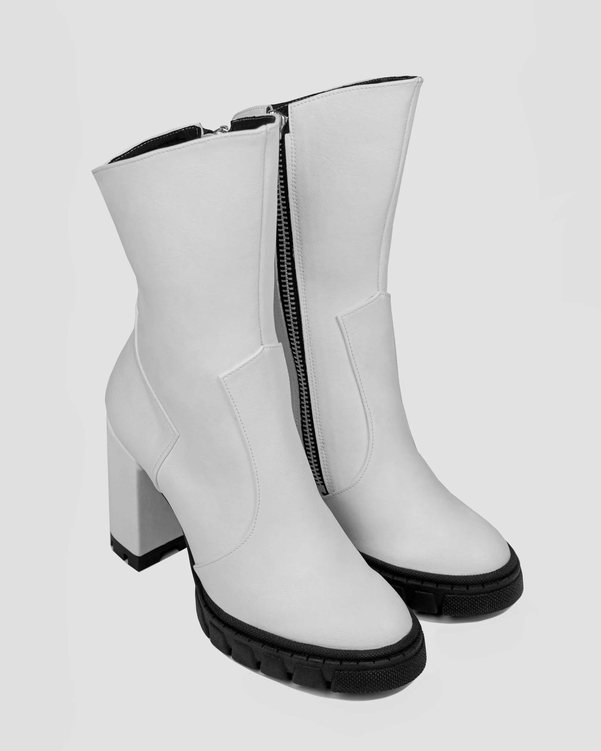 Ritual Women's Grape Vegan Leather Ankle Boots | White