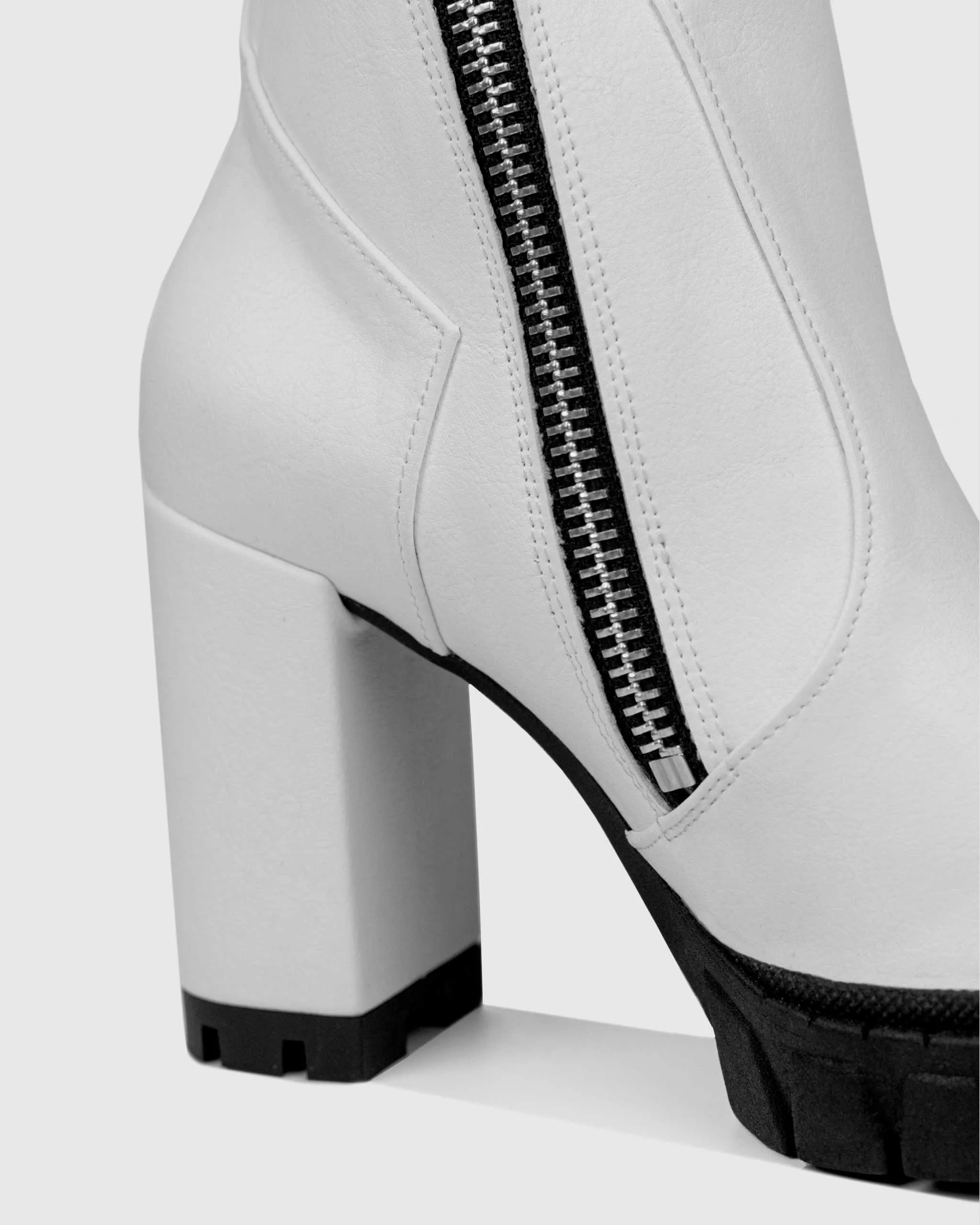 Ritual Women's Grape Vegan Leather Ankle Boots | White