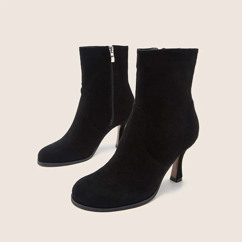 Round Toe Winter High-Heeled Stiletto Boots