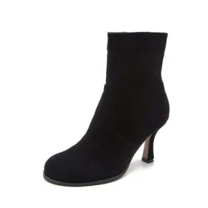 Round Toe Winter High-Heeled Stiletto Boots