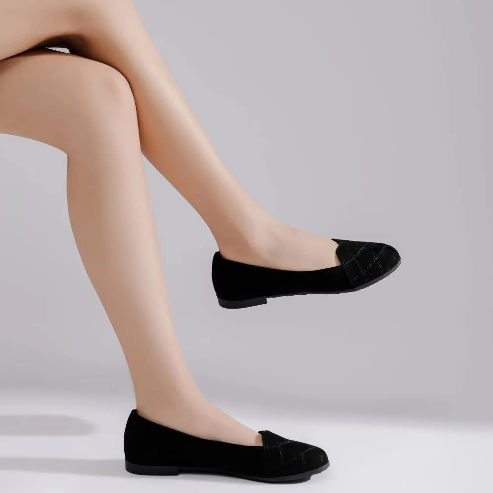 Saidoteto Women's Flats Dress Shoes Pointed Toe Comfortable Ballet Flat Dressy Shoes. Black Size 7.5 W220408