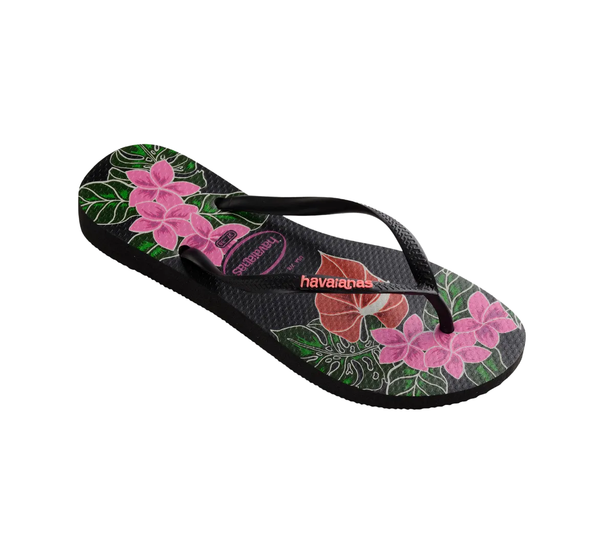 Slim Floral Flip Flops