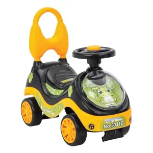 ToyMagic Push N Go Ride Toy Car|Non Electric Horn Included|Interactive Outdoor Toy With Dynamic Steering Control|Active Roleplay|Push Car with Backrest|Best Birthday Gift For 1 to5 Years|Made In India