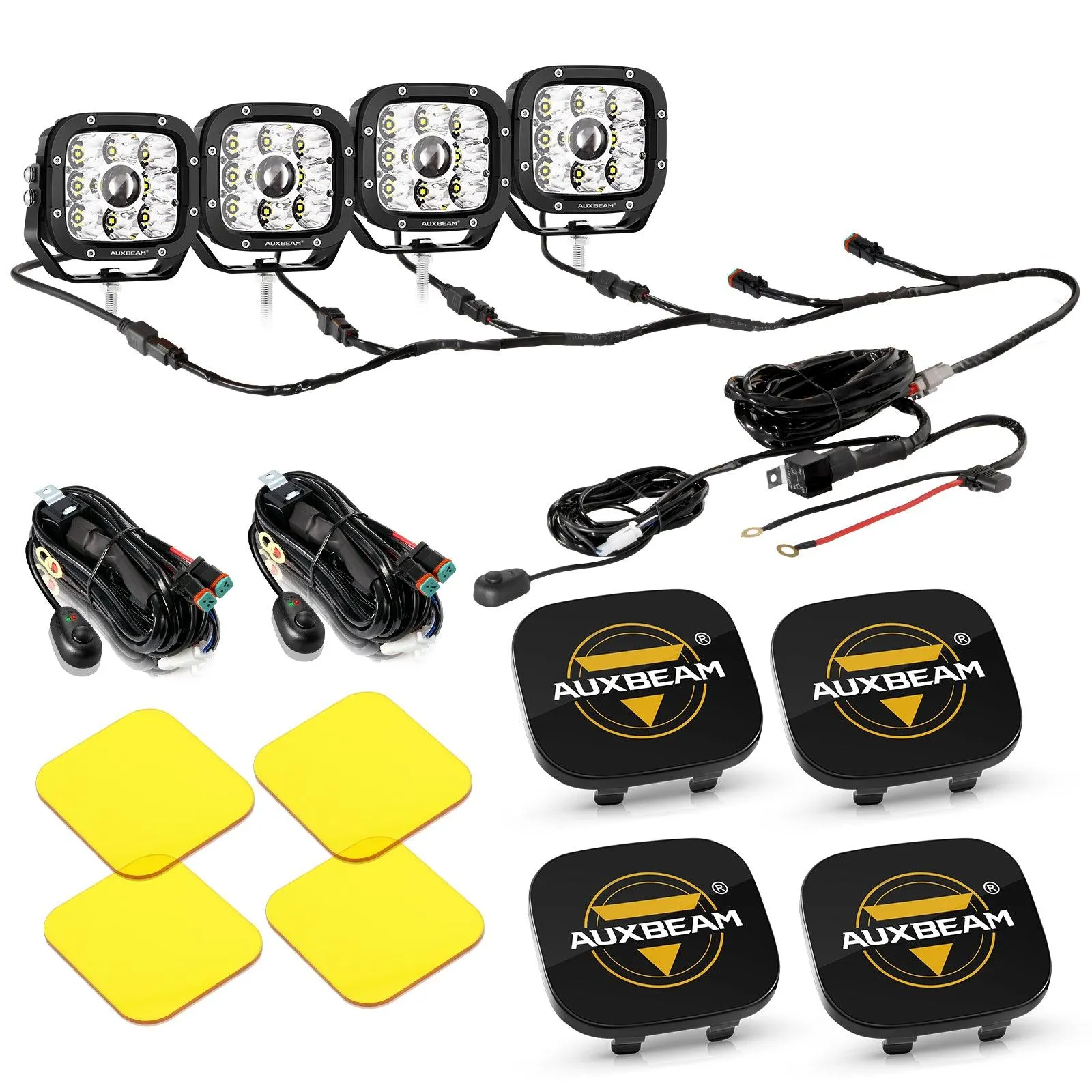 XP-ULTRA Series 5 Inch 110W 11000LM White/Amber LED Driving Lights Pods Light