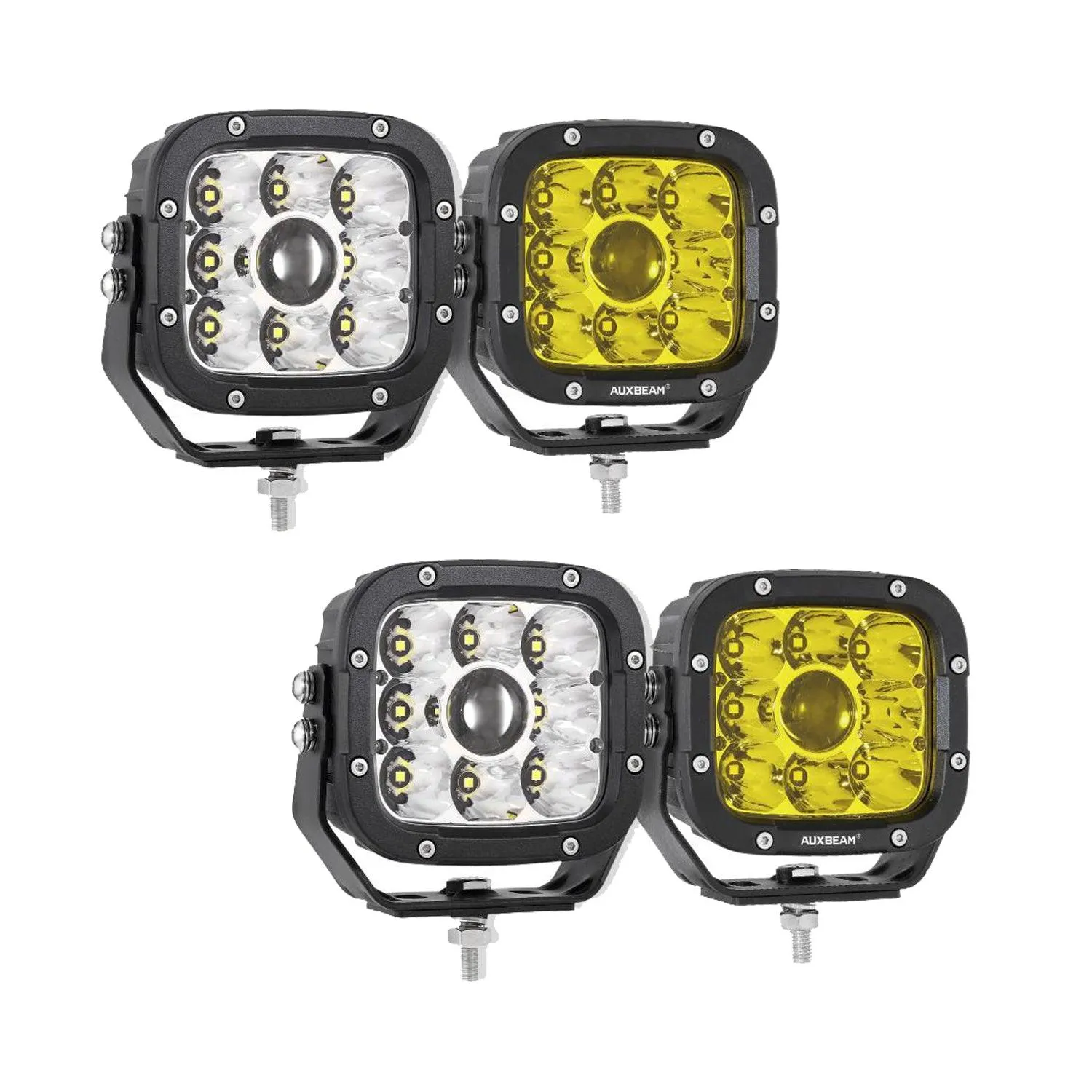 XP-ULTRA Series 5 Inch 110W 11000LM White/Amber LED Driving Lights Pods Light