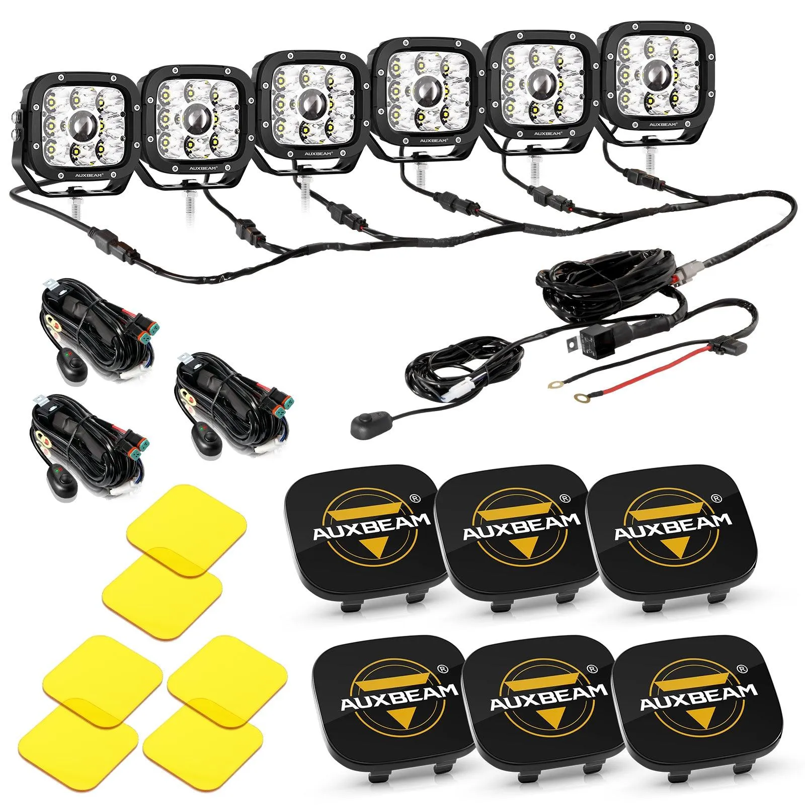 XP-ULTRA Series 5 Inch 110W 11000LM White/Amber LED Driving Lights Pods Light