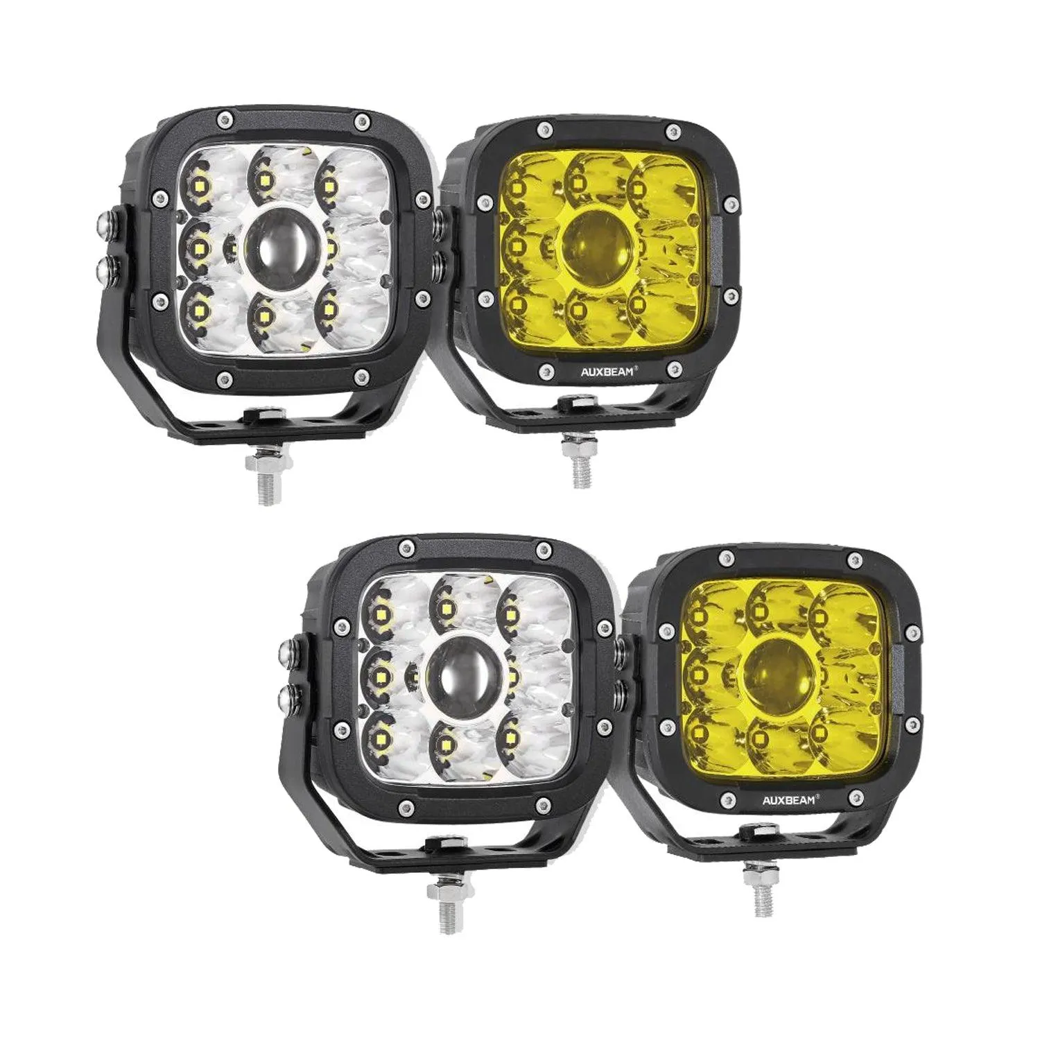 XP-ULTRA Series 5 Inch 110W 11000LM White/Amber LED Driving Lights Pods Light