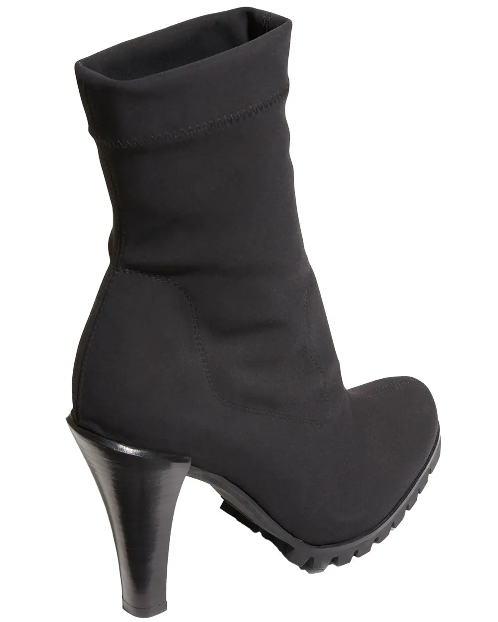 Yukiko Heeled Sock Bootie in Black