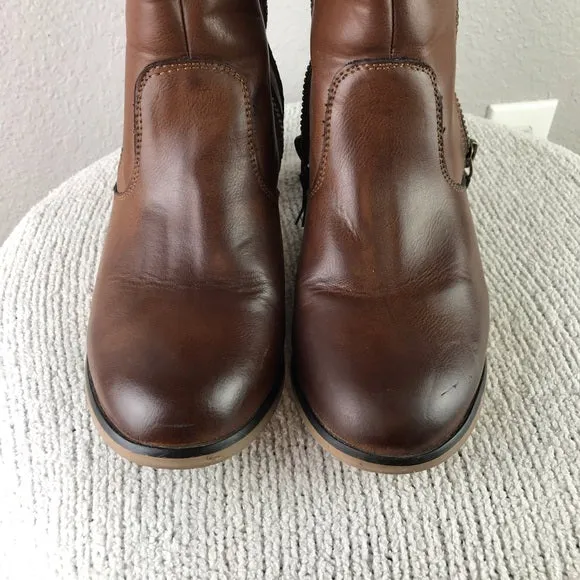 Zipper Heeled Boots
